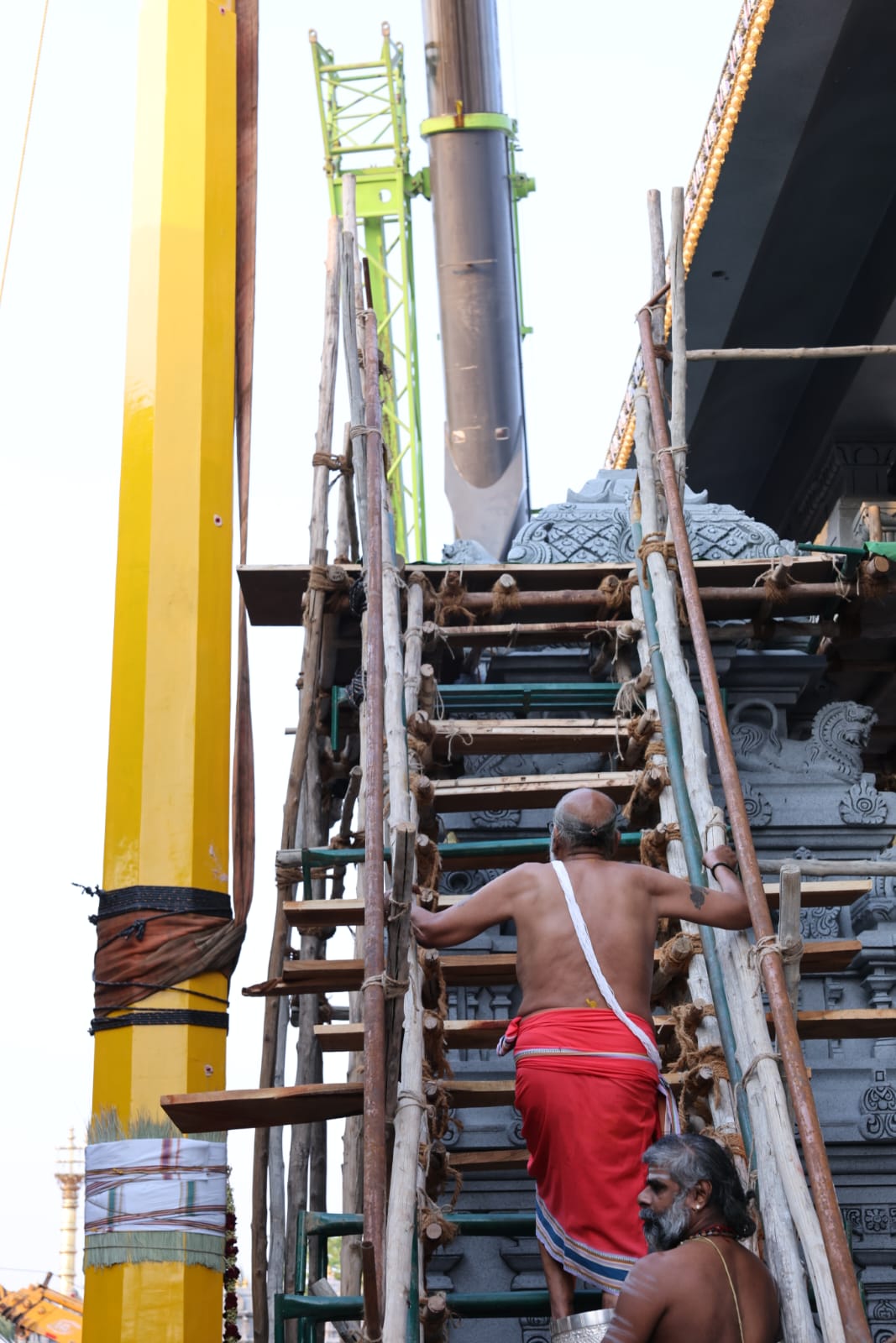Day 06 - Yantra Sthapana of Garuda Stupi, Dwarapalakas, Mahadwara Yantra and  Kalasa Sthapana